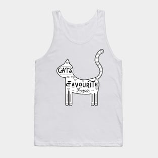 Cats Are My Favorite People, White Background, UK Spelling Tank Top